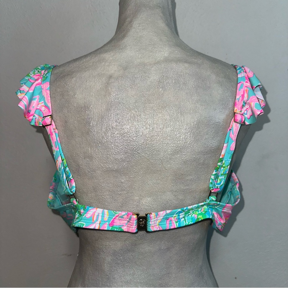 Lilly Pulitzer Surf Blue So Shellegant Suria Bikini Top - Picture 4 of 8
